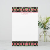 sierlijke koraalbloem briefpapier (Staand voorkant)