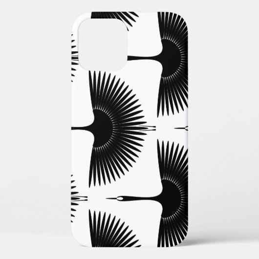 sierlijke kraan: oosterse vogel patroon Case-Mate iPhone case (Achterkant)