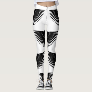 sierlijke kraan: oosterse vogel patroon leggings