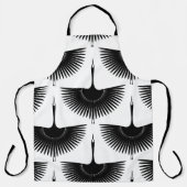 sierlijke kraan: oosterse vogel patroon schort (Voorkant)