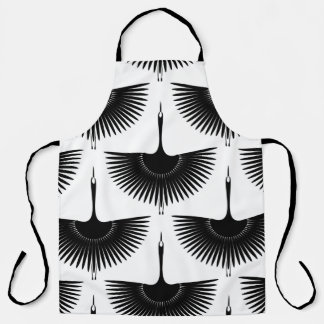 sierlijke kraan: oosterse vogel patroon schort