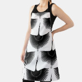 sierlijke kraan: oosterse vogel patroon schort (Insitu)