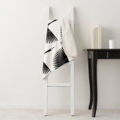 sierlijke kraan: oosterse vogel patroon sherpa deken (In situ)