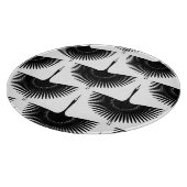 sierlijke kraan: oosterse vogel patroon snijplank (Hoek)