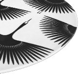 sierlijke kraan: oosterse vogel patroon snijplank (Hoek)