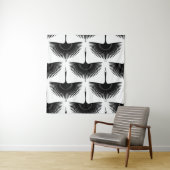 sierlijke kraan: oosterse vogel patroon wandkleed (In situ)