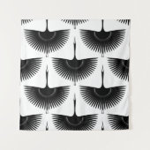 sierlijke kraan: oosterse vogel patroon wandkleed (Voorkant)