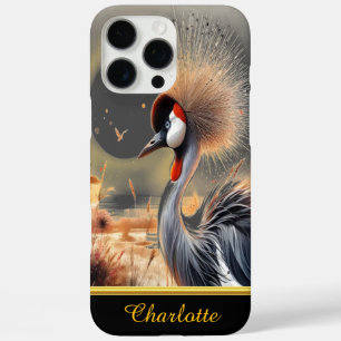 Sierlijke kraan staat prominent iPhone 16 pro max hoesje