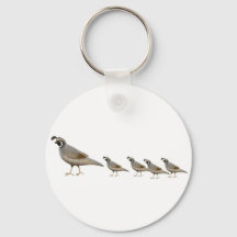 Sierlijke Kwartelfamilie Sleutelhanger