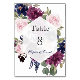 Sierlijke lavendel paarse bloem bloesem tafelnumme kaart