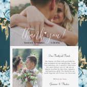 sierlijke liefde hart bruiloft foto chique script bedankkaart