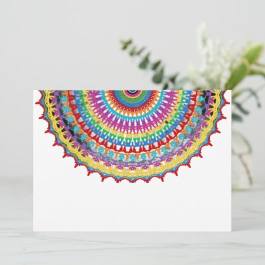 Sierlijke mandala envelop kaart (Staand voorkant)