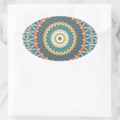 Sierlijke Mandala Ovale Sticker (Tas)