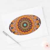 Sierlijke Mandala Ovale Sticker (Envelop)