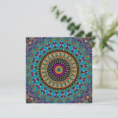 Sierlijke Mandala Uitnodiging (Staand voorkant)