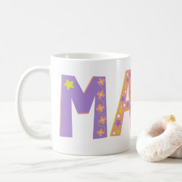 Sierlijke Maya bloemen en ster mok