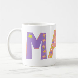 Sierlijke Maya bloemen en ster mok