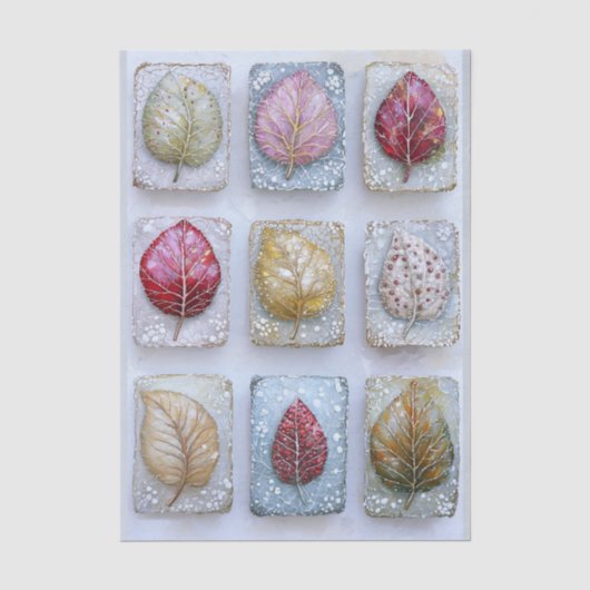 Sierlijke Mixed Media Bladpanelen ER8R Decoupage Tissuepapier (Voorkant)