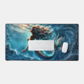 Sierlijke mythische zee dweller zeemeermin scene bureaumat (Keyboard & Muis)