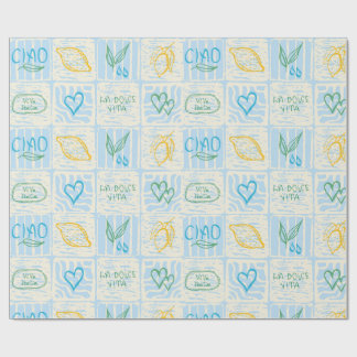 Sierlijke naadloze Amalfi-stijlpatroon Cadeaupapier