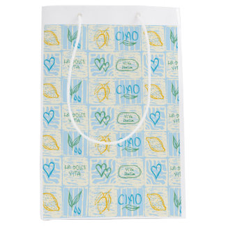 Sierlijke naadloze Amalfi-stijlpatroon Medium Cadeauzakje