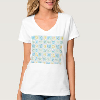 Sierlijke naadloze Amalfi-stijlpatroon T-shirt