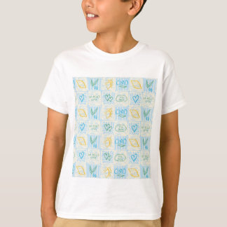 Sierlijke naadloze Amalfi-stijlpatroon T-shirt