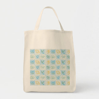 Sierlijke naadloze Amalfi-stijlpatroon Tote Bag