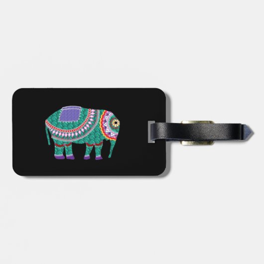 Sierlijke Olifant Bagagelabel (Achterkant horizontaal)