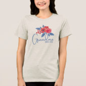 Sierlijke oma T-shirt met bloemen (Voorkant)