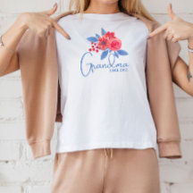 Sierlijke oma T-shirt met bloemen