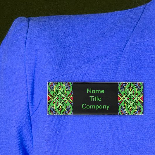 Sierlijke Onderling Verbonden Lussen Ierse Keltisc Naambadge