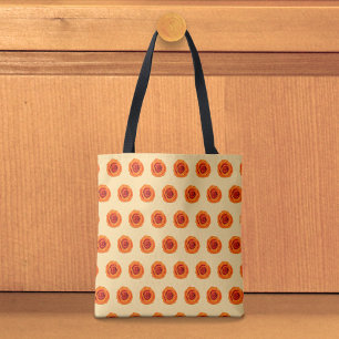 Sierlijke Oranjeroze Naadloze Patroontas Tote Bag