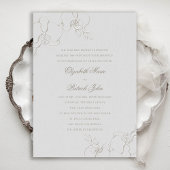 Sierlijke orchideeën ivoor formele traditionele br kaart