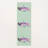 sierlijke oude Egyptische vrouw Paarse jurk groen Yogamat (Voorkant)