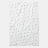 Sierlijke Paarse Bloemen Keukenhanddoek (Verticaal)