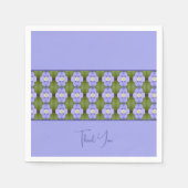 Sierlijke Paarse bloemen Servet (Voorkant)