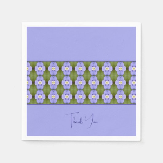 Sierlijke Paarse bloemen Servet (Voorkant)