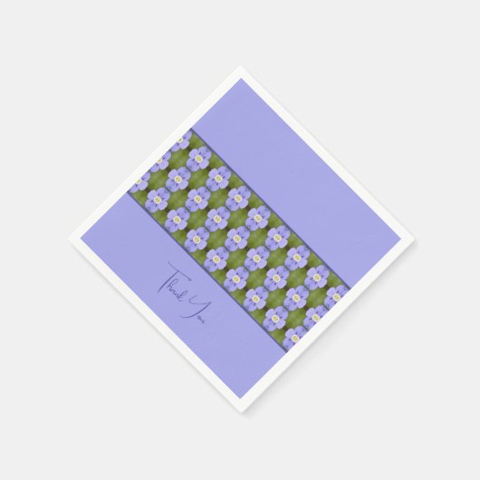 Sierlijke Paarse bloemen Servet (Hoek)