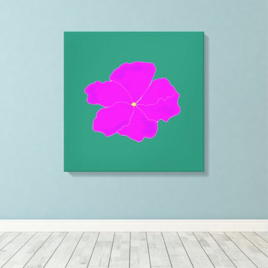 Sierlijke Paarse gestrekte canvasprint Canvas Afdruk (Insitu (Houten vloer))