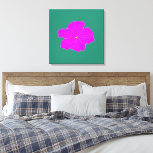 Sierlijke Paarse gestrekte canvasprint Canvas Afdruk (Insitu (Slaapkamer))