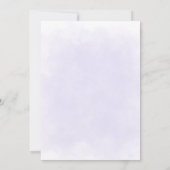 Sierlijke Paarse minimalistische bloemenbruiloft Kaart (Achterkant)