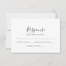 sierlijke palmen bruiloft RSVP Kaart