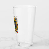 Sierlijke pauw vogel op wit glas (Links)