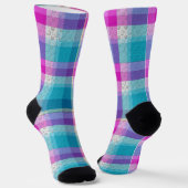 Sierlijke Plaid Sokken (Gebogen)