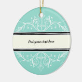 Sierlijke rand eierschaal blauw wit ornament (Links)