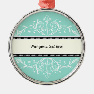 Sierlijke rand eierschaal blauw wit ornament