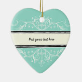 Sierlijke rand eierschaal blauw wit ornament (Rechts)