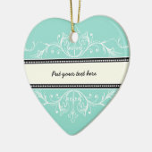 Sierlijke rand eierschaal blauw wit ornament (Links)