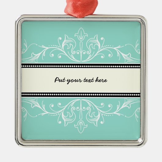 Sierlijke rand eierschaal blauw wit ornament (Voorkant)